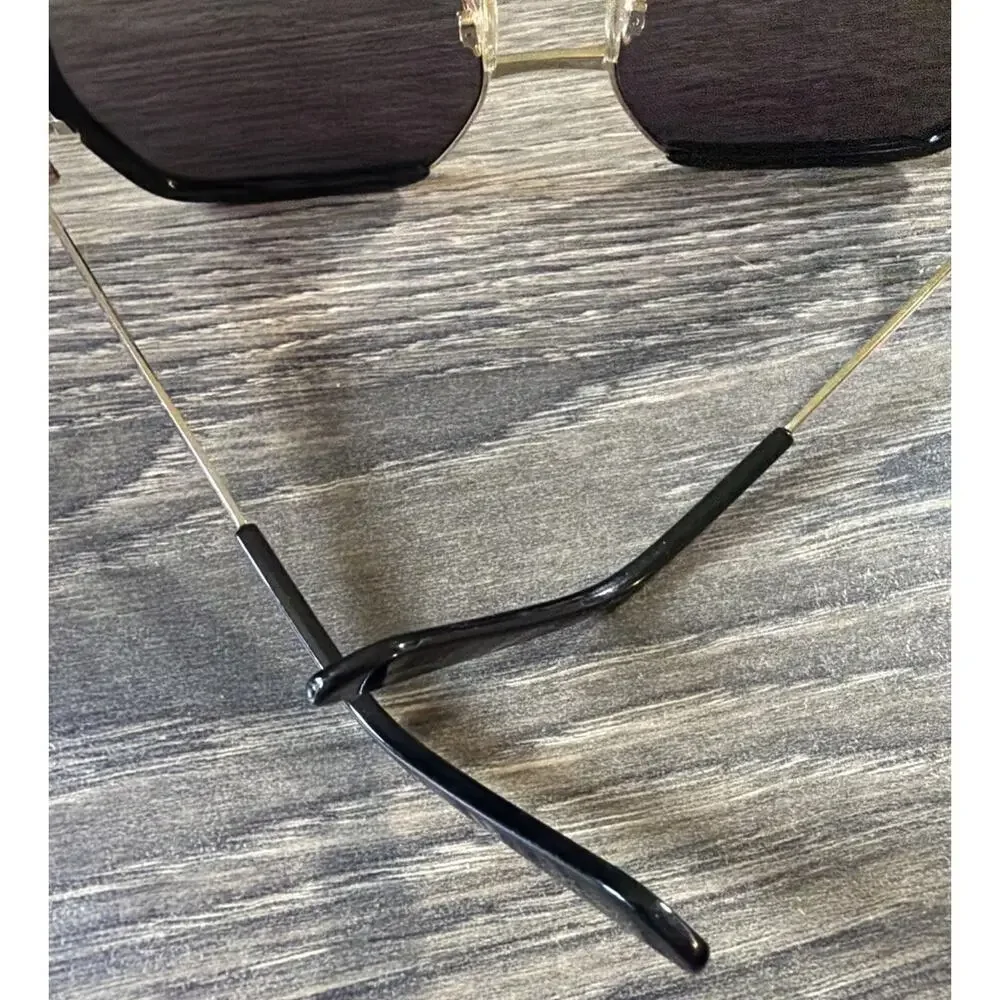 Nanette Lepore NN382 Geometric Sunglasses Black Gold Gradient UV400 Chic